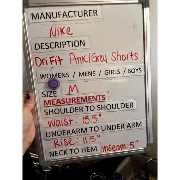 Women's Nike Dri-Fit Pink & Gray mesh Shorts Size M [EXCELLENT] - Picture 5 of 5